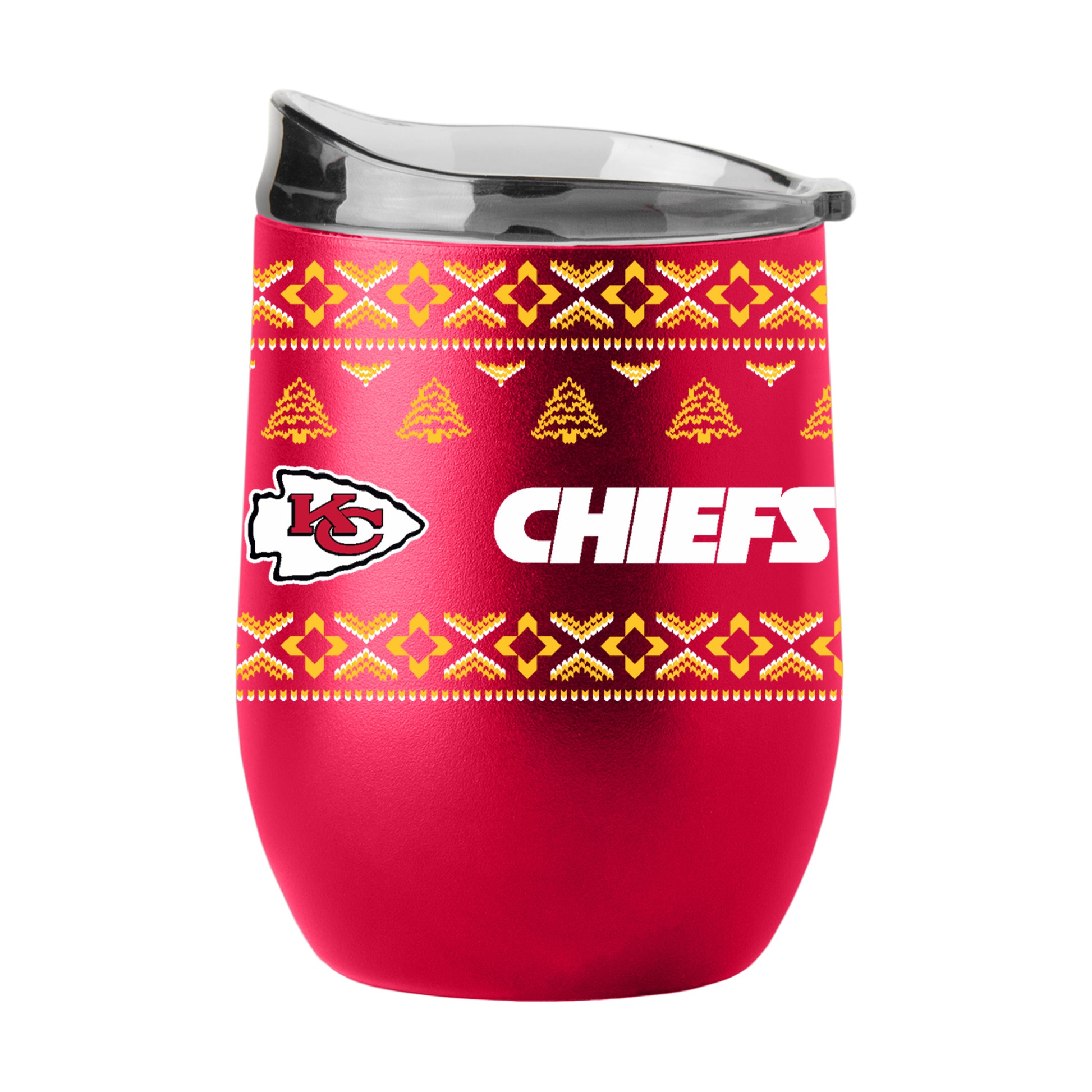 Kansas City Chiefs 16oz Ugly Sweater Powder Coat Curved Beverage