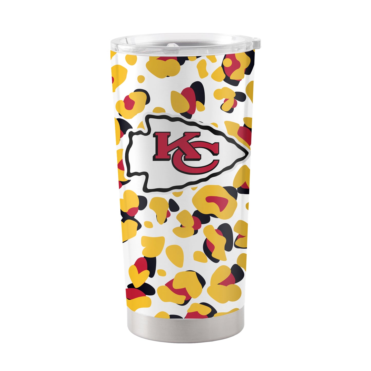 Kansas City Chiefs 20oz Leopard Stainless Steel Tumbler