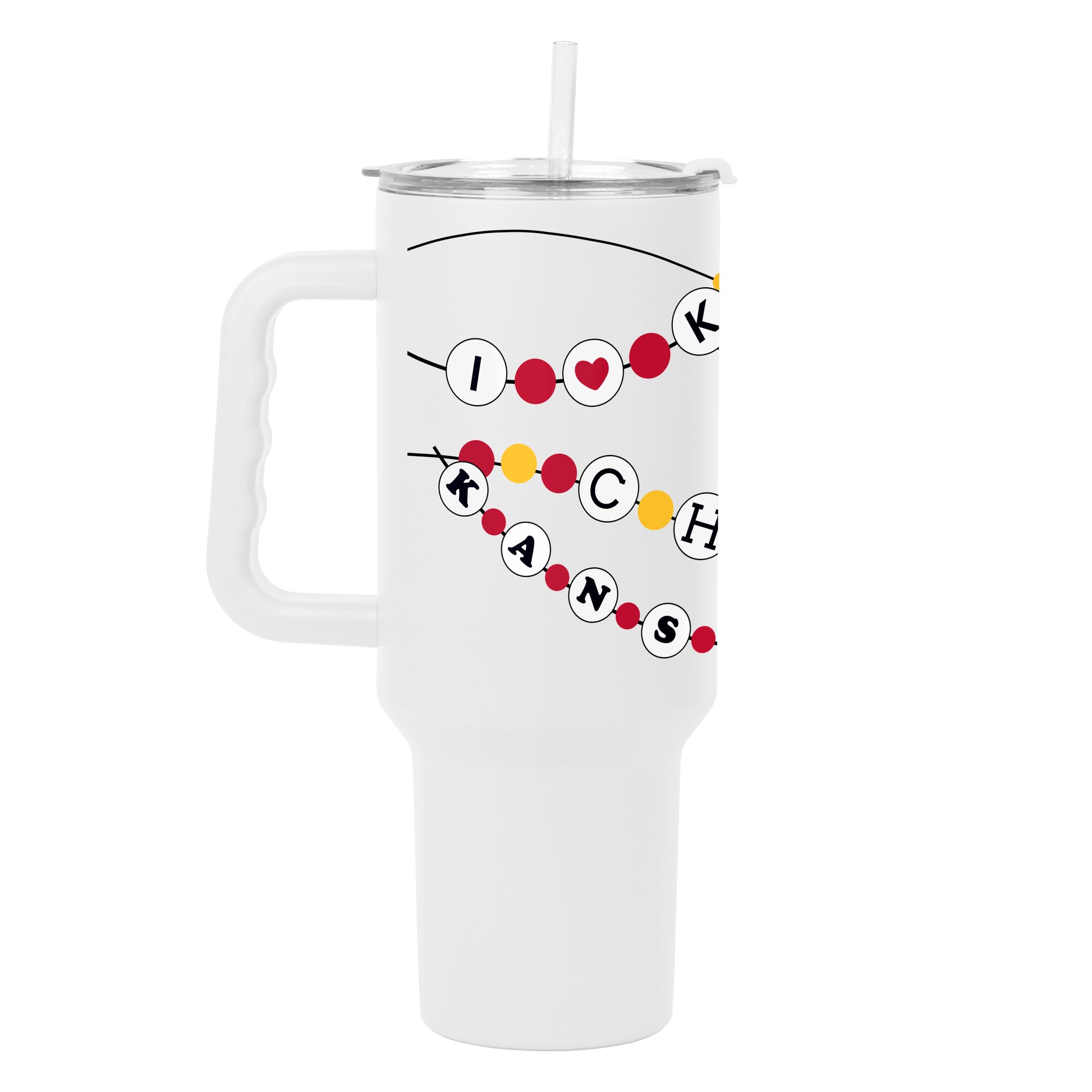 Kansas City Chiefs 40oz Friendship Bracelet Powder Coat Tumbler