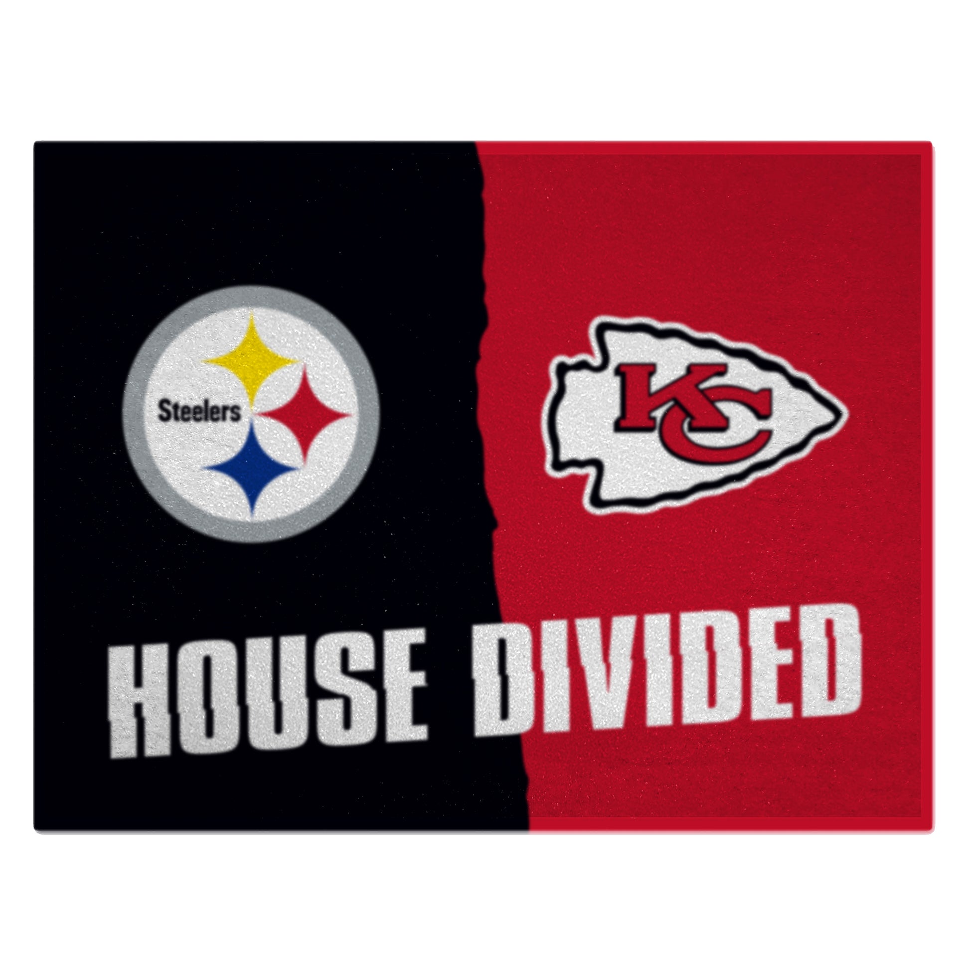 NFL House Divided Mat - Steelers / Chiefs