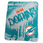 Miami Dolphins Classic Graffiti Fleece Throw