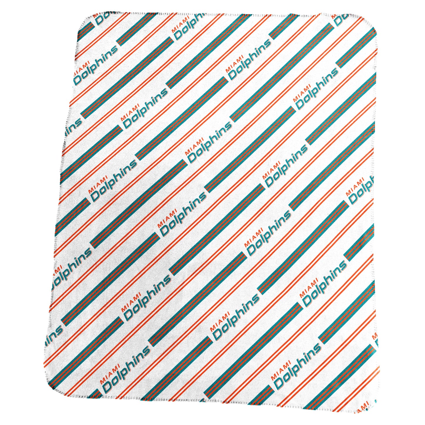Miami Dolphins Classic Vertical Stripe Fleece Throw