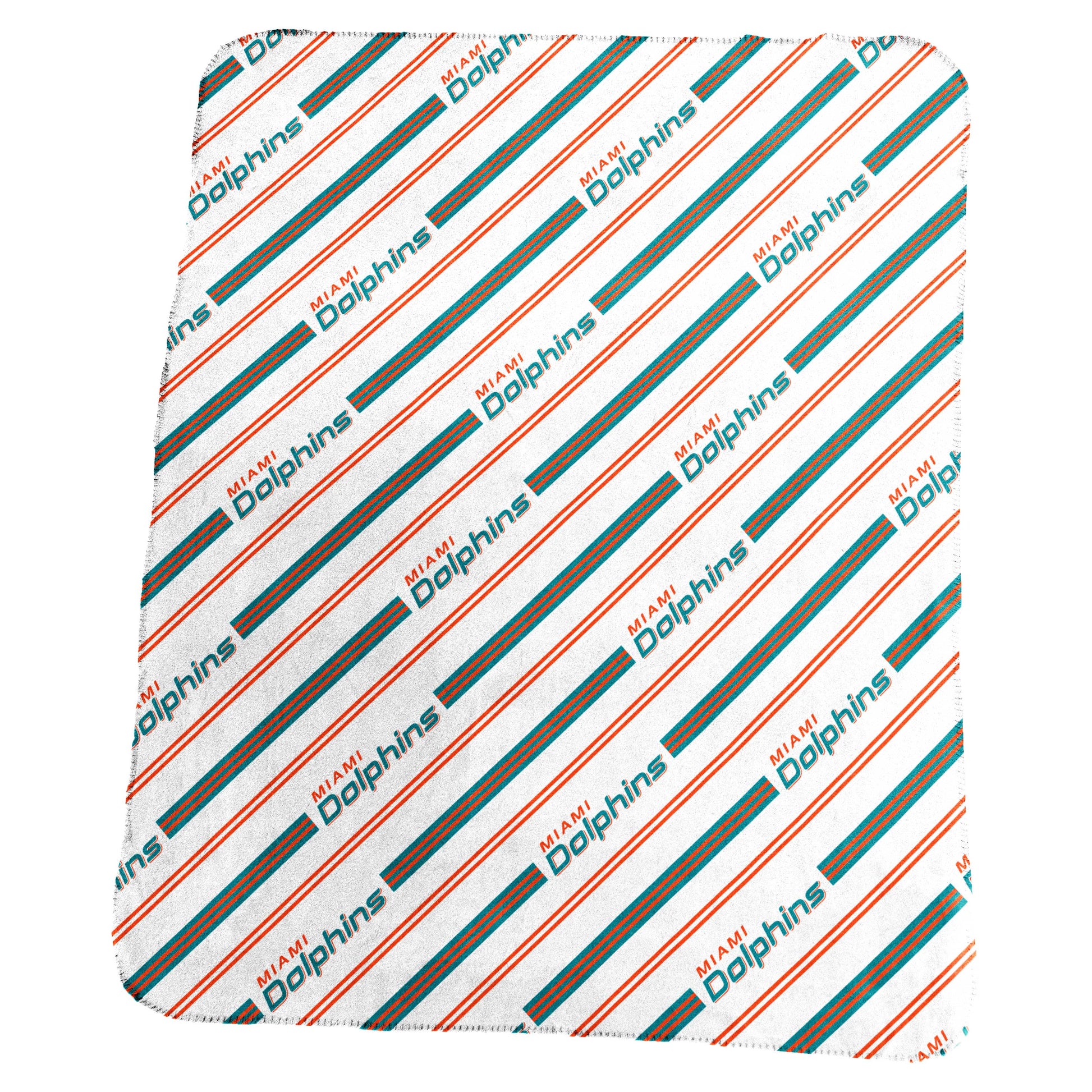 Miami Dolphins Classic Vertical Stripe Fleece Throw