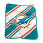 Miami Dolphins Raschel Stripe Throw