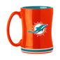 Miami Dolphins 14oz Secondary Color Relief Mug