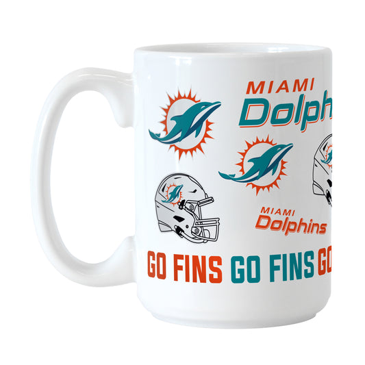 Miami Dolphins 15oz Native Sublimated Mug