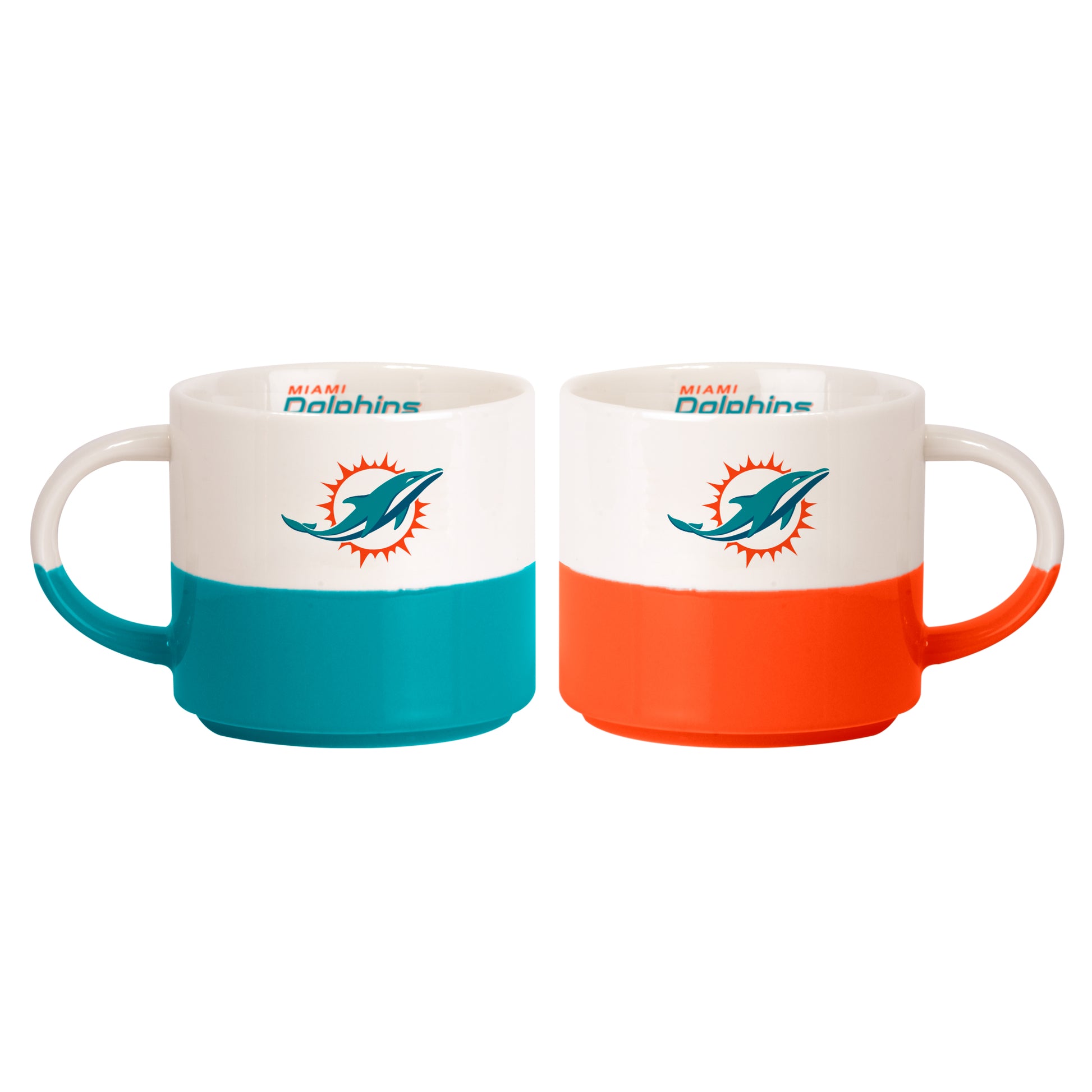Miami Dolphins 15oz Stackable Mug Set