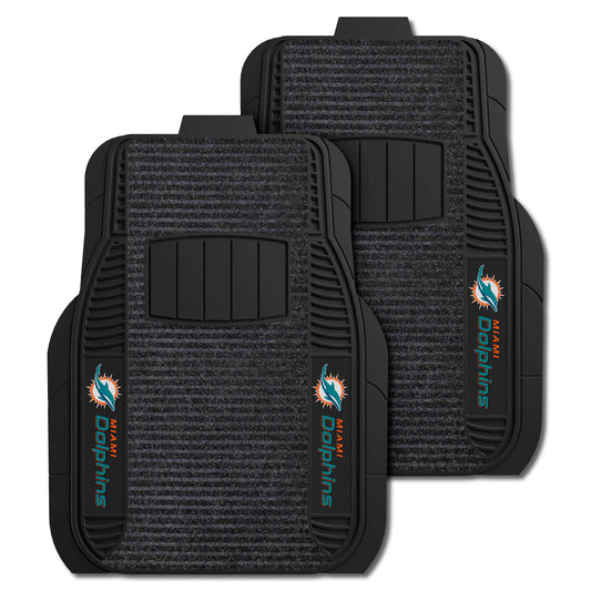 NFL - Miami Dolphins 2-pc Deluxe Car Mat Set