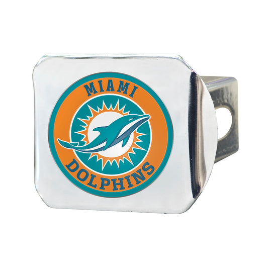 TRINITY NFL - Miami Dolphins Color on Chrome Hitch Cover