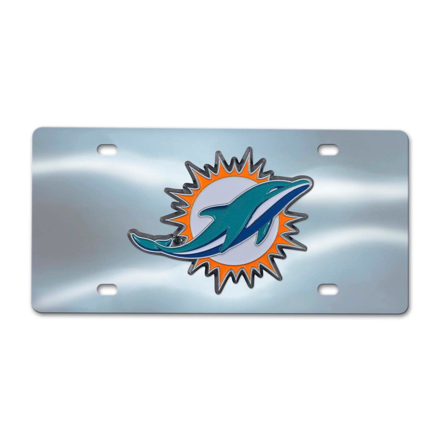 NFL - Miami Dolphins Chrome Diecast License Plate