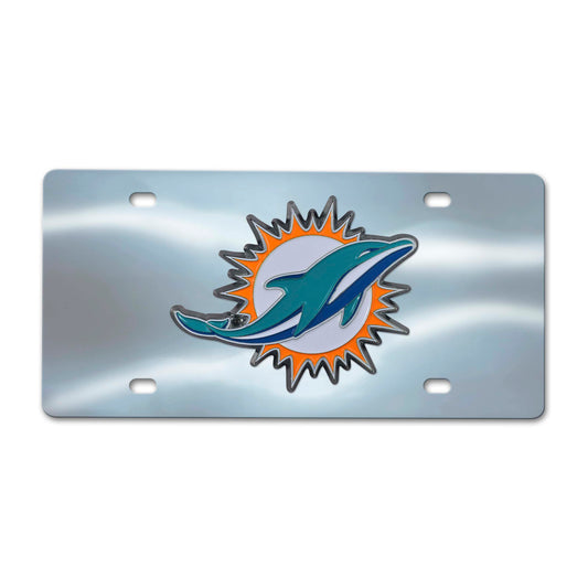 NFL - Miami Dolphins Chrome Diecast License Plate