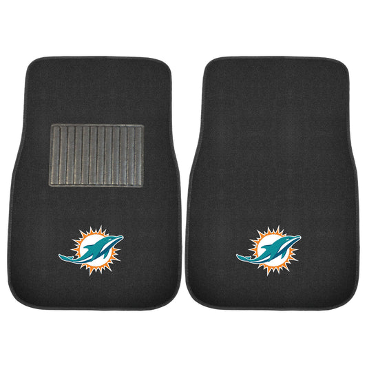 NFL - Miami Dolphins 2-pc Embroidered Car Mat Set