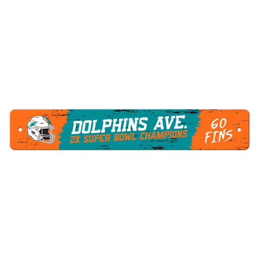 NFL - Miami Dolphins Sign Street Flat
