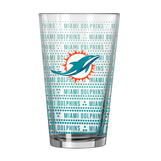 Miami Dolphins 16oz Chant Fade Pint Glass