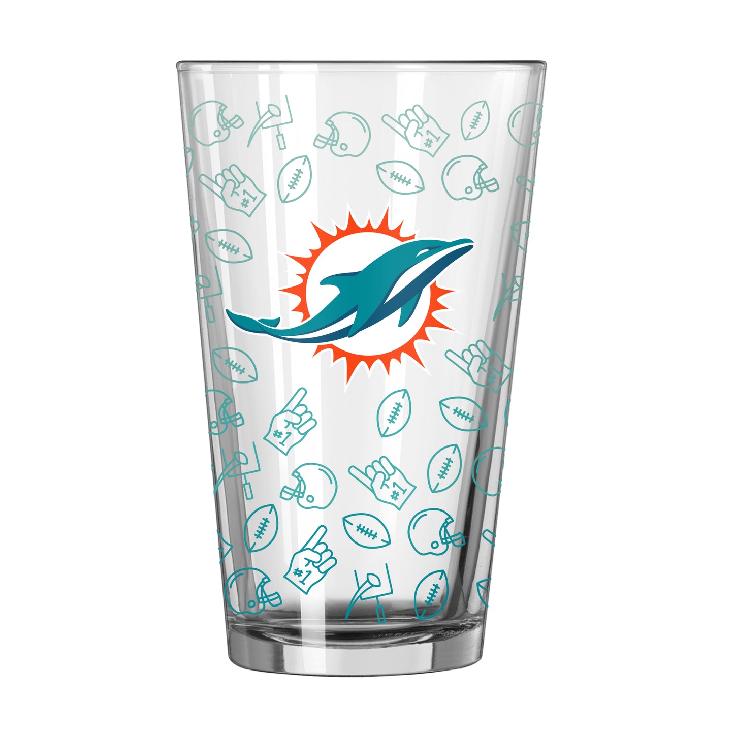 Miami Dolphins 16oz Ombre Playmaker Pint Glass