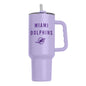 Miami Dolphins 40oz Tonal Lavender Powder Coat Tumbler