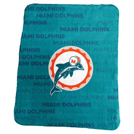 Miami Dolphins Classic Fleece Throw