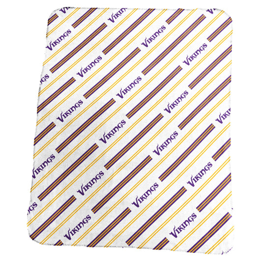 Minnesota Vikings Classic Vertical Stripe Fleece Throw