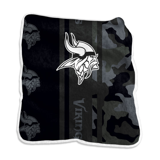 Minnesota Vikings Raschel Black Throw