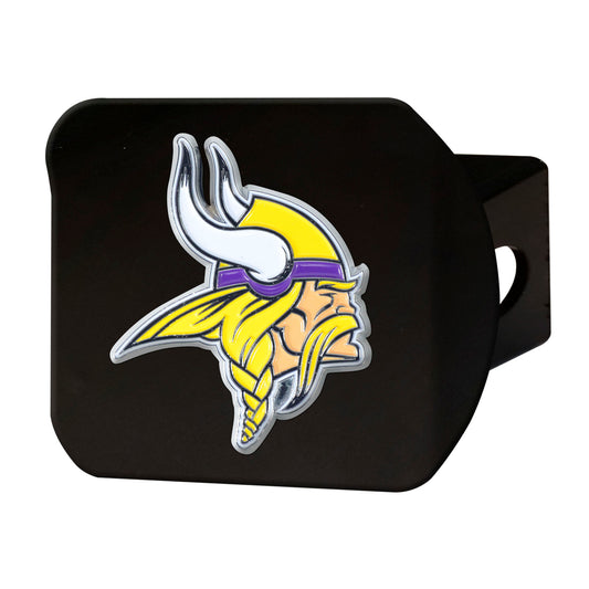 Minnesota Vikings Color on Black Hitch Cover