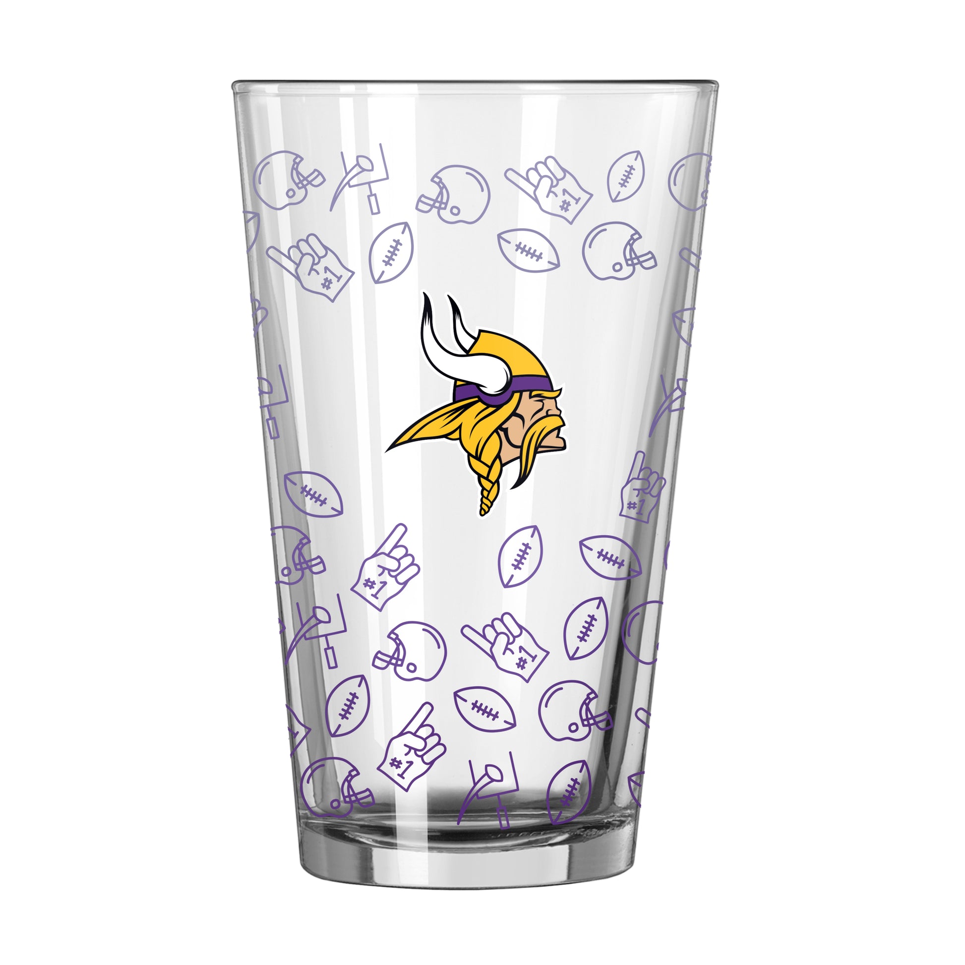 Minnesota Vikings 16oz Ombre Playmaker Pint Glass