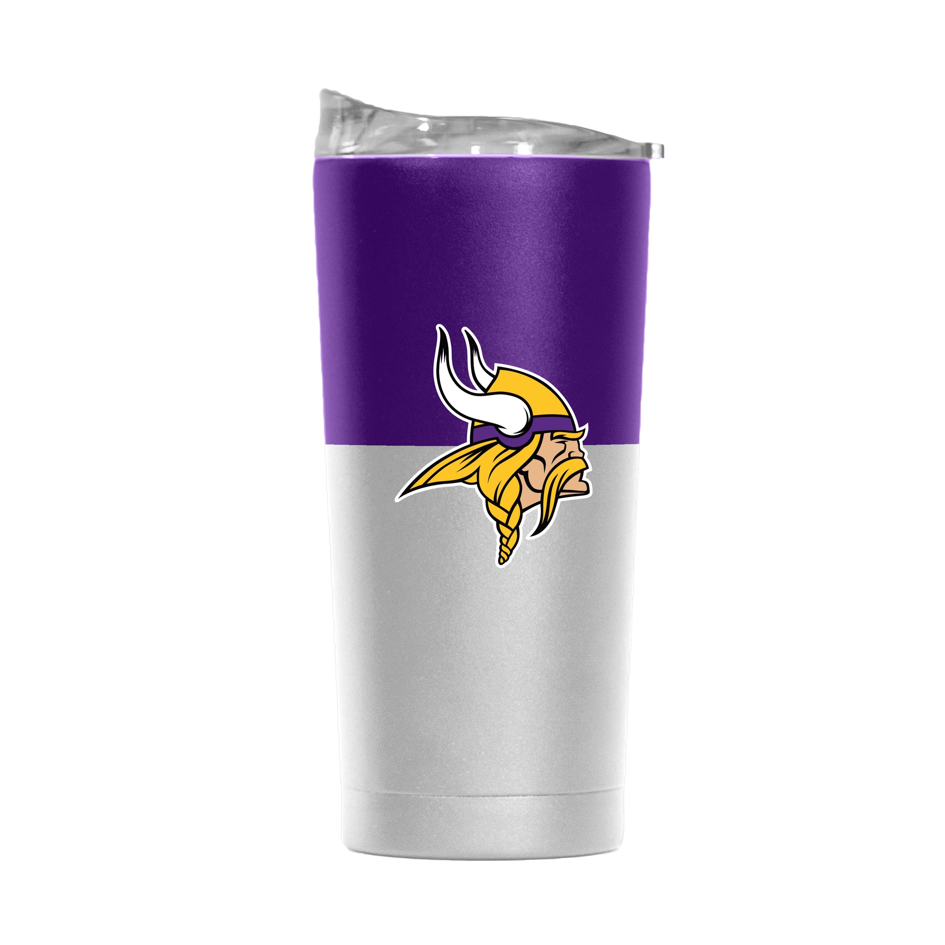 Minnesota Vikings 20oz Colorblock White Powder Coat Tumbler