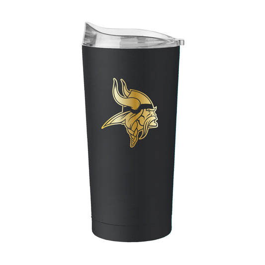 Minnesota Vikings Black 20oz Foil Powder Coat Tumbler