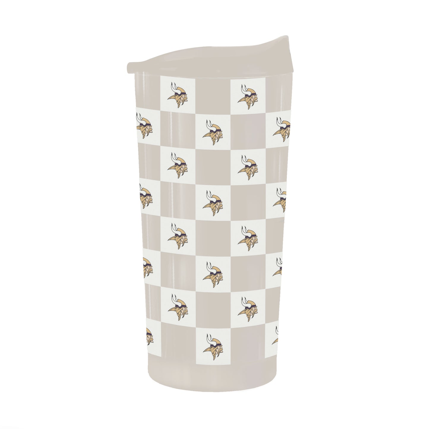 Minnesota Vikings 20oz Neutral Check Powder Coat Tumbler