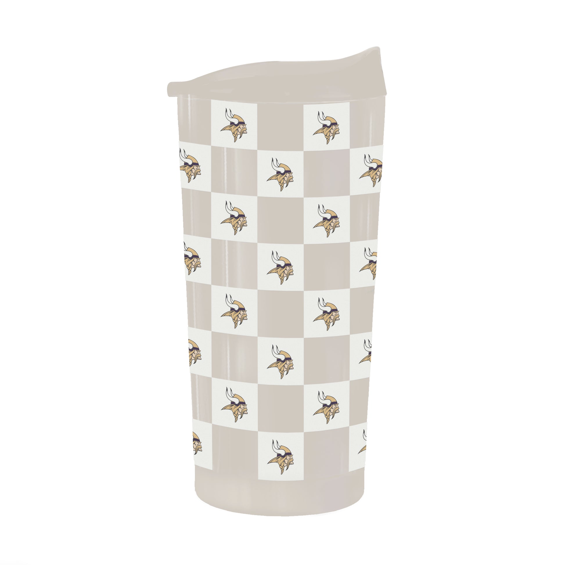 Minnesota Vikings 20oz Neutral Check Powder Coat Tumbler