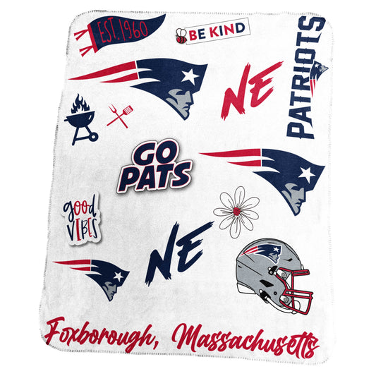 New England Patriots Classic Native Fleece Throw