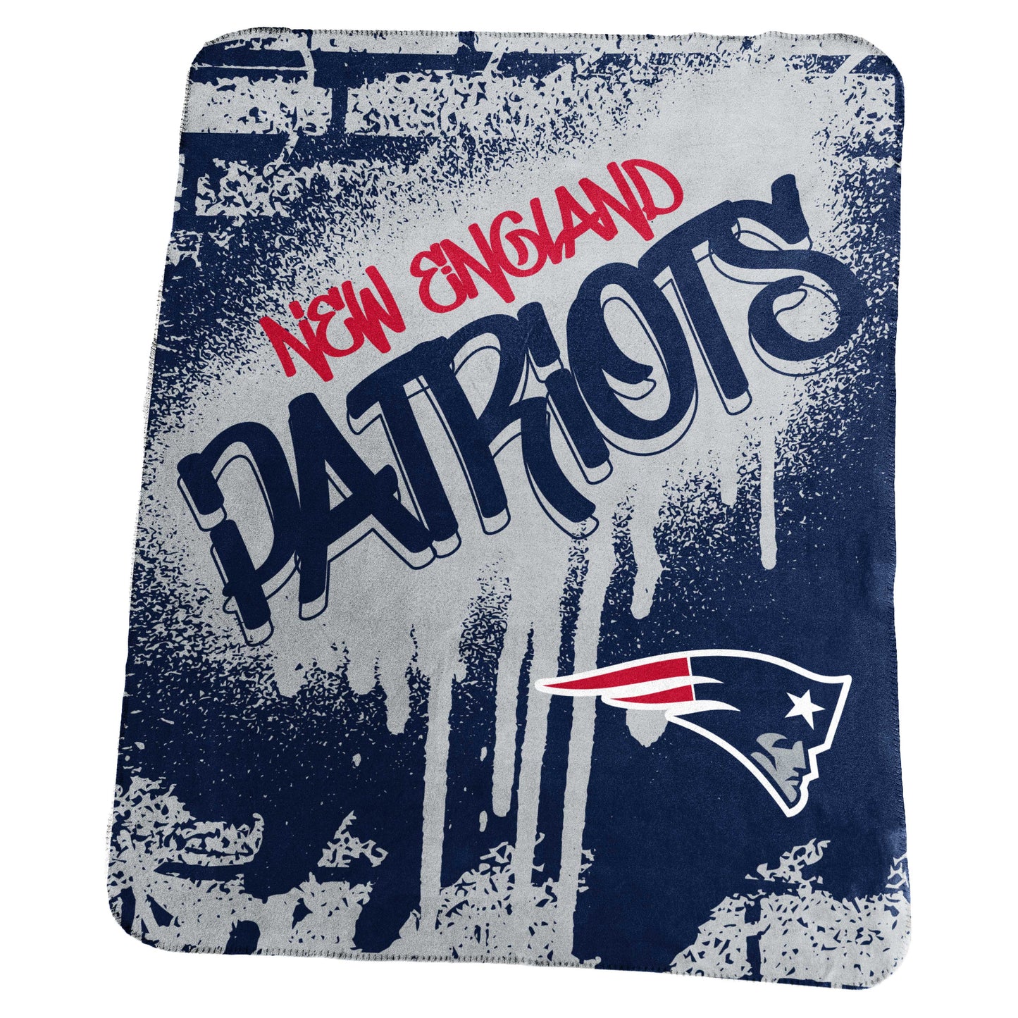 New England Patriots Classic Graffiti Fleece Throw