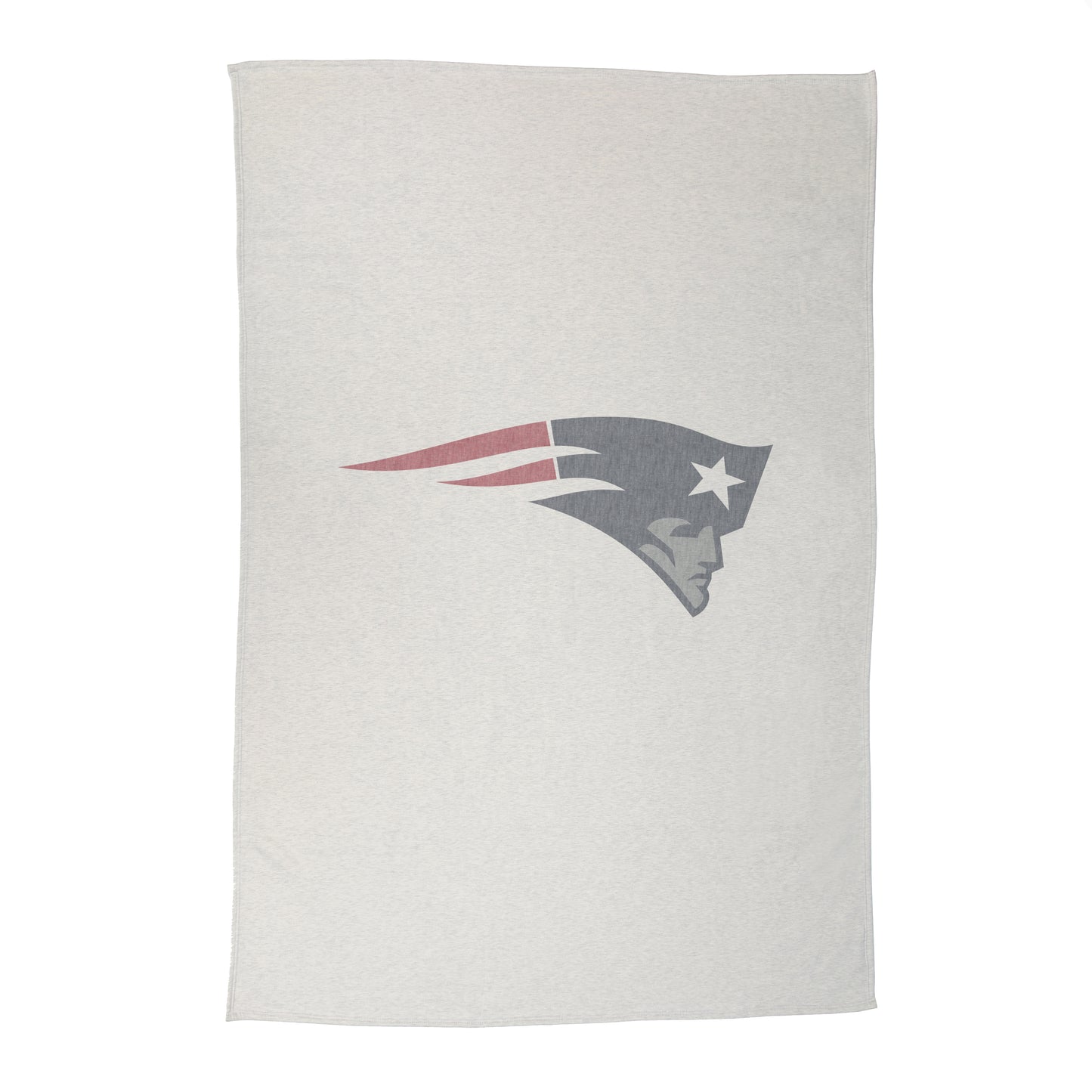 New England Patriots Oversized Logo Sublimated Sweatshirt Blanket
