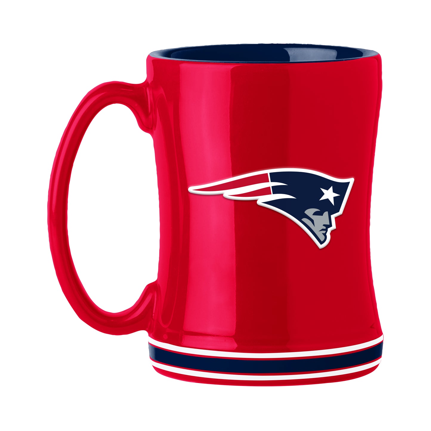 New England Patriots 14oz Secondary Color Relief Mug