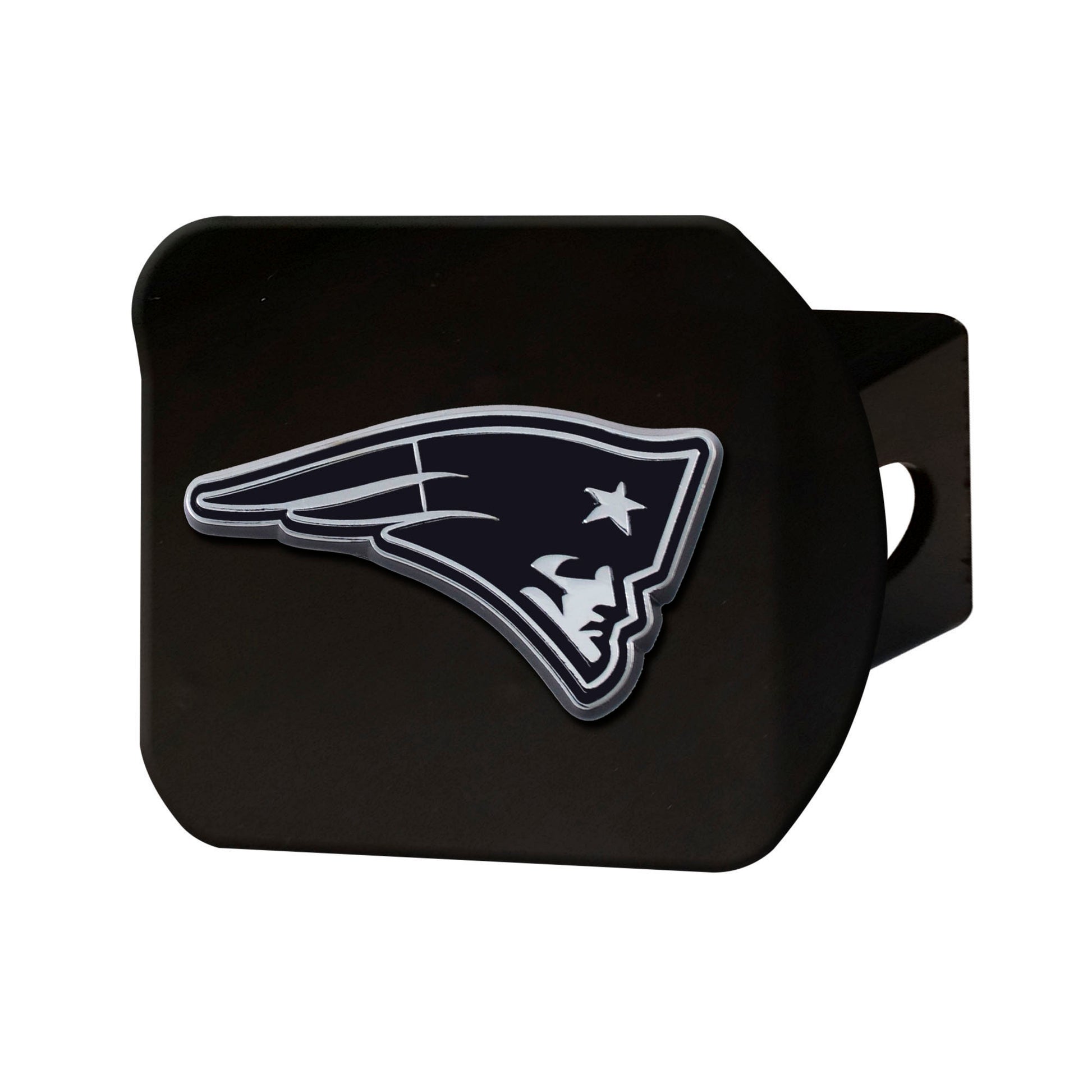 NFL - New England Patriots Chrome on Black Hitch Cover