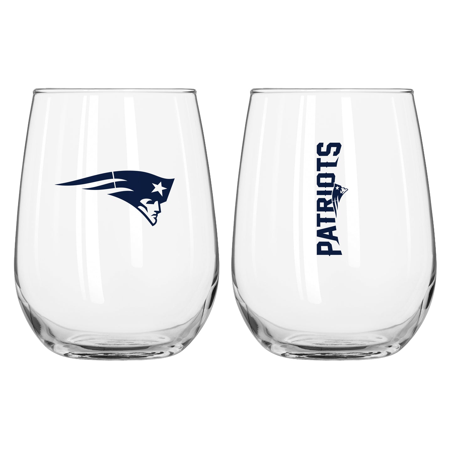 New England Patriots 16oz Gameday Curved Beverage Glass