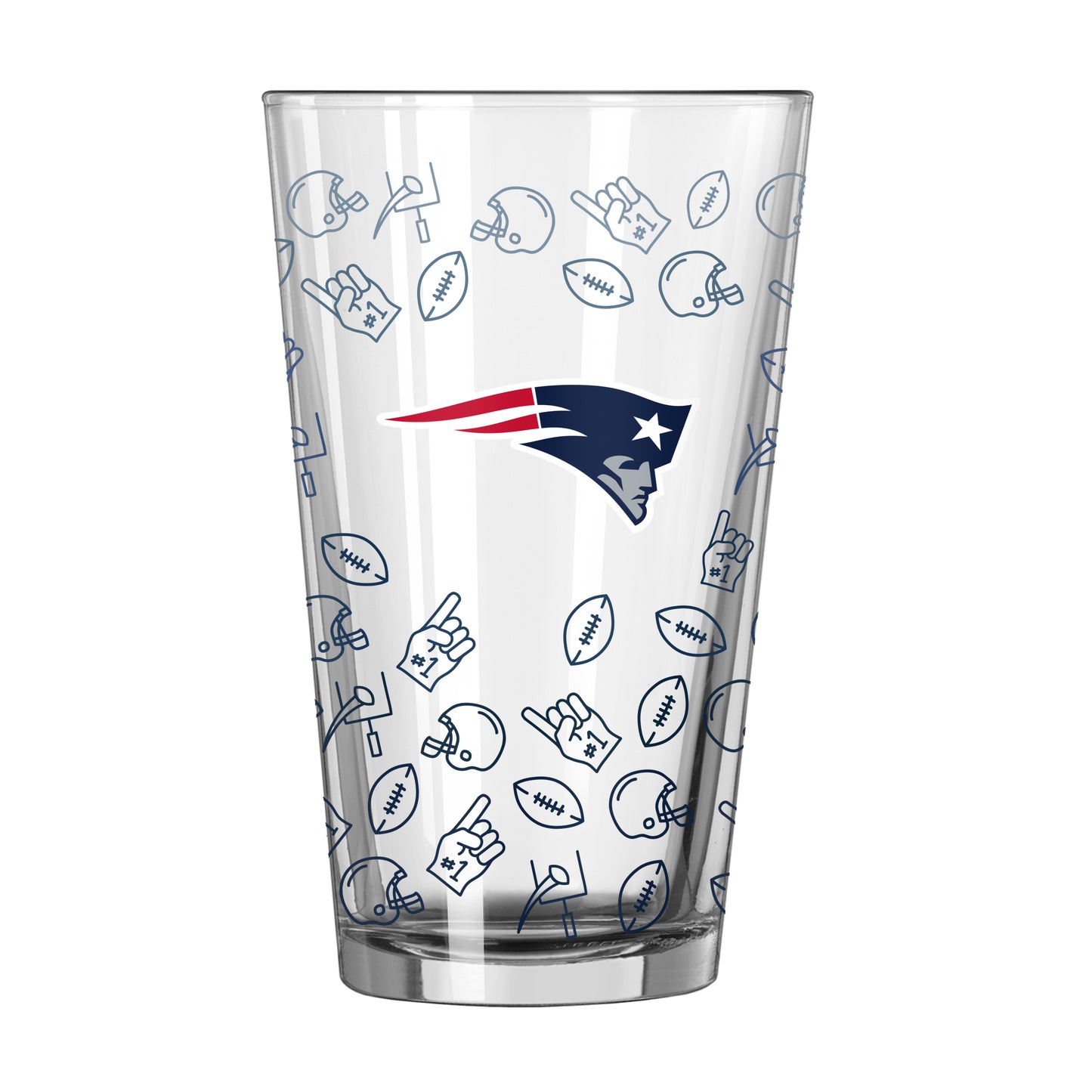 New England Patriots 16oz Ombre Playmaker Pint Glass