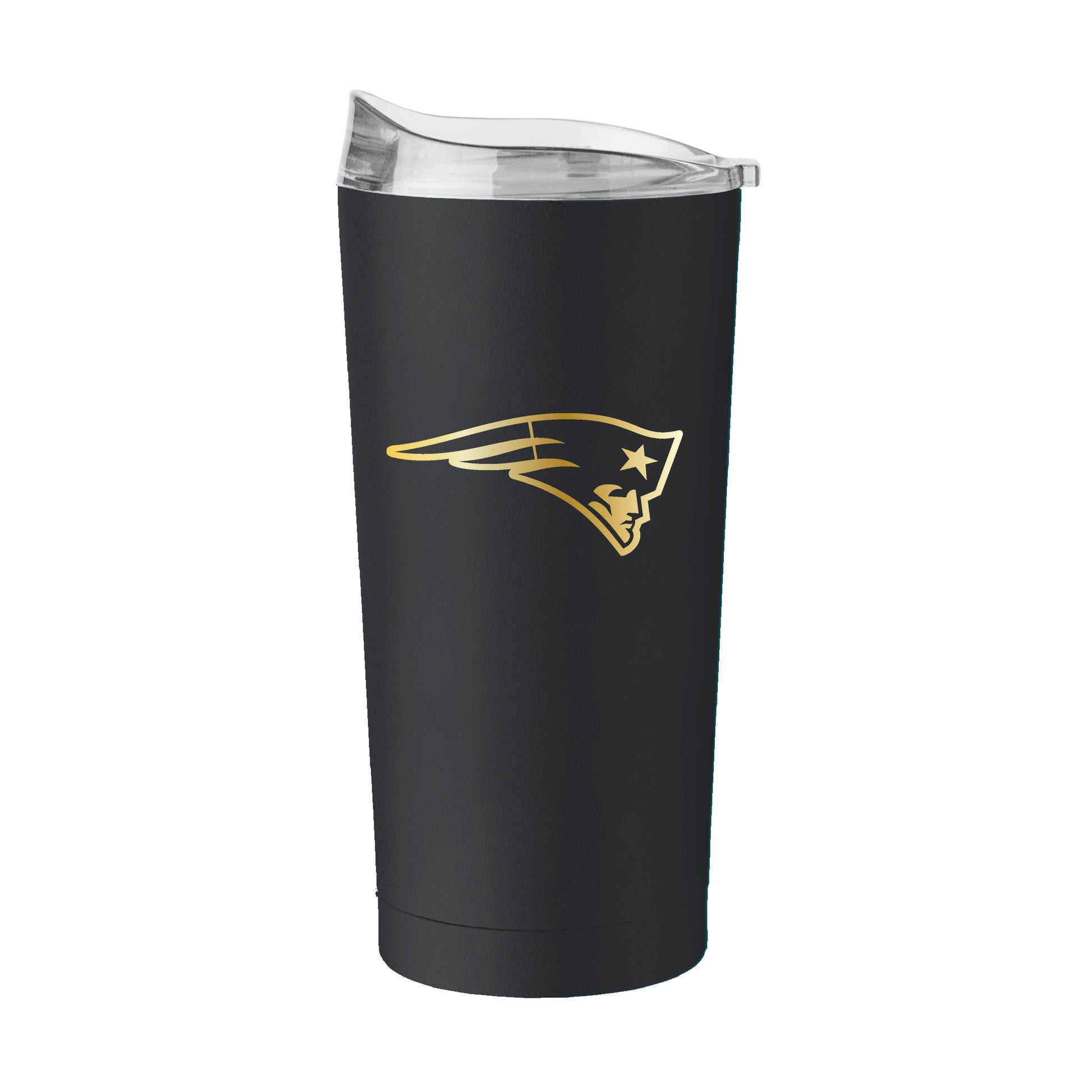 New England Patriots Black 20oz Foil Powder Coat Tumbler