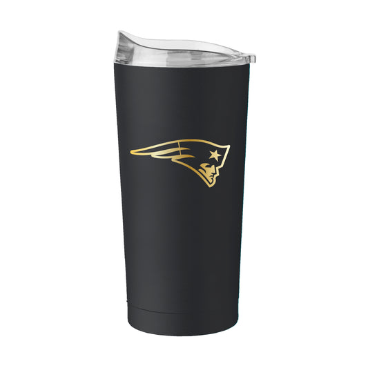 New England Patriots Black 20oz Foil Powder Coat Tumbler