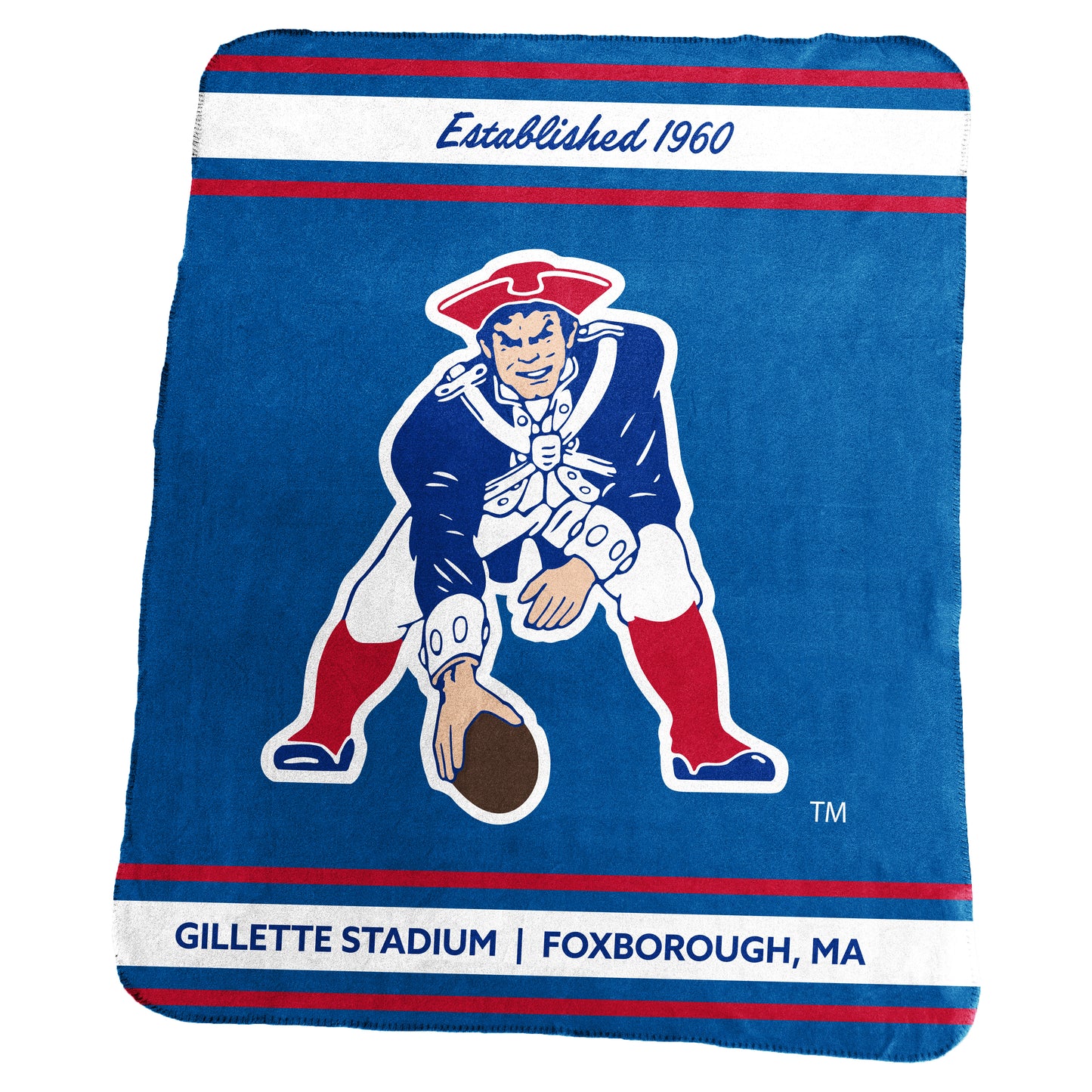 New England Patriots Retro Stadium Classic Fleece Throw