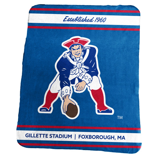 New England Patriots Retro Stadium Classic Fleece Throw