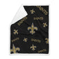 New Orleans Saints 50x60 Repeating Plush Sherpa Throw