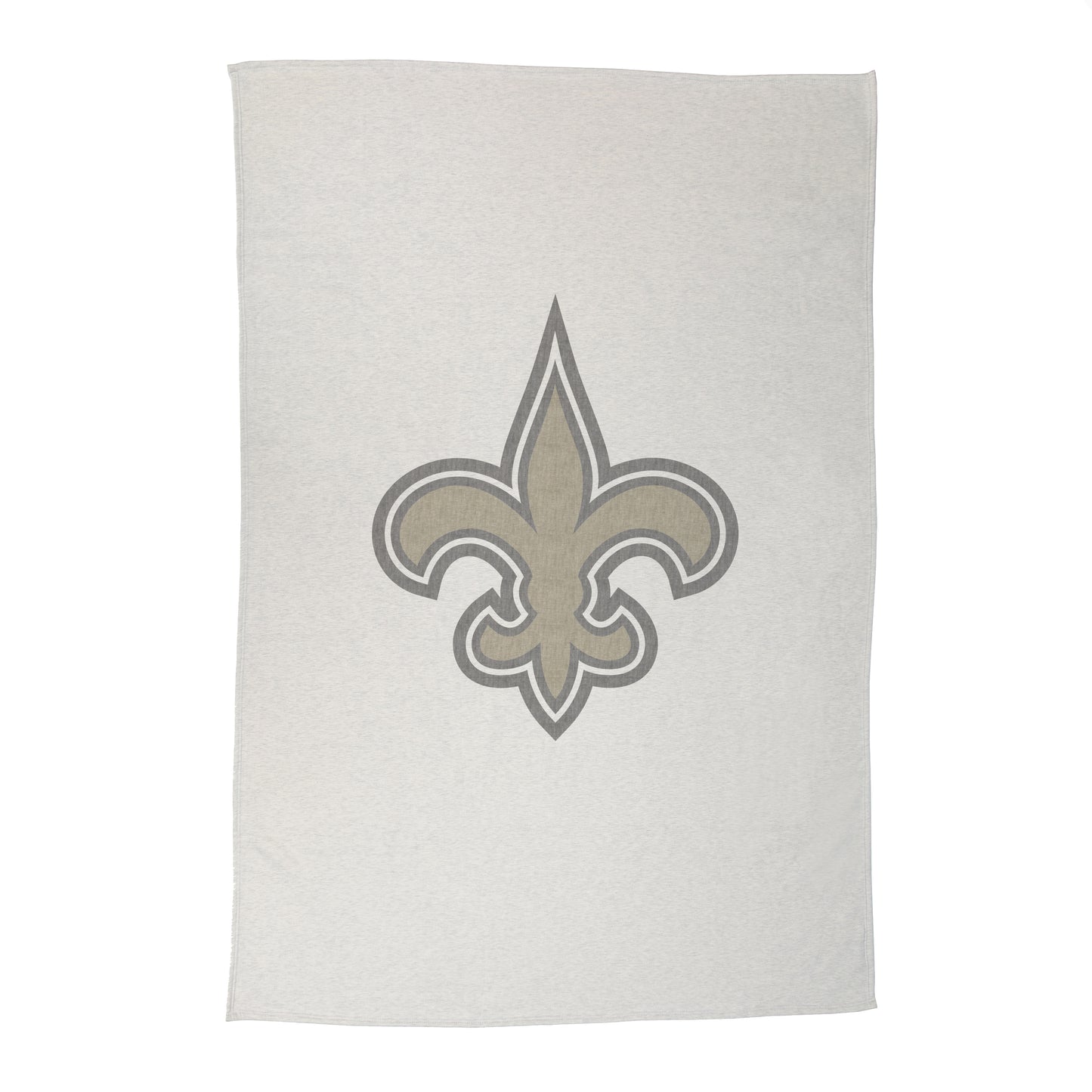 New Orleans Saints Oversized Logo Sublimated Sweatshirt Blanket