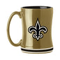 New Orleans Saints 14oz Secondary Color Relief Mug