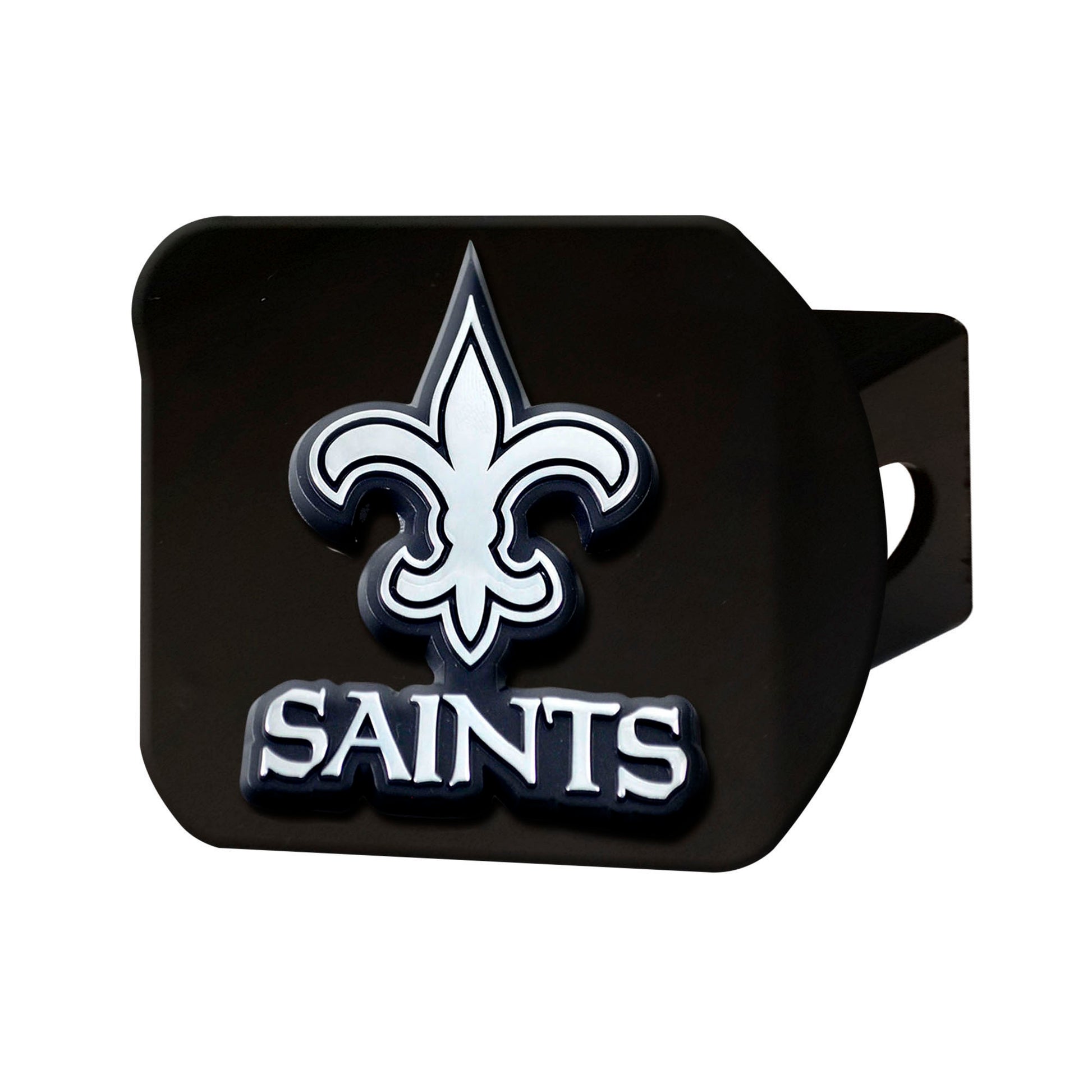 NFL - New Orleans Saints Chrome on Black Hitch Cover