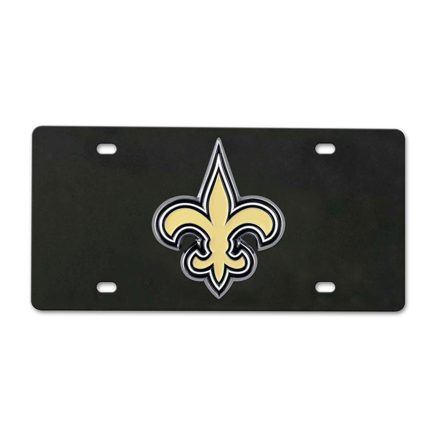 NFL - New Orleans Saints Black Diecast License Plate