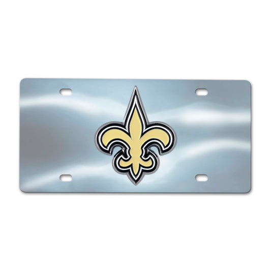 NFL - New Orleans Saints Chrome Diecast License Plate