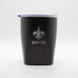 New Orleans Saints 10oz Etch Black Powder Coat Rocks Tumbler