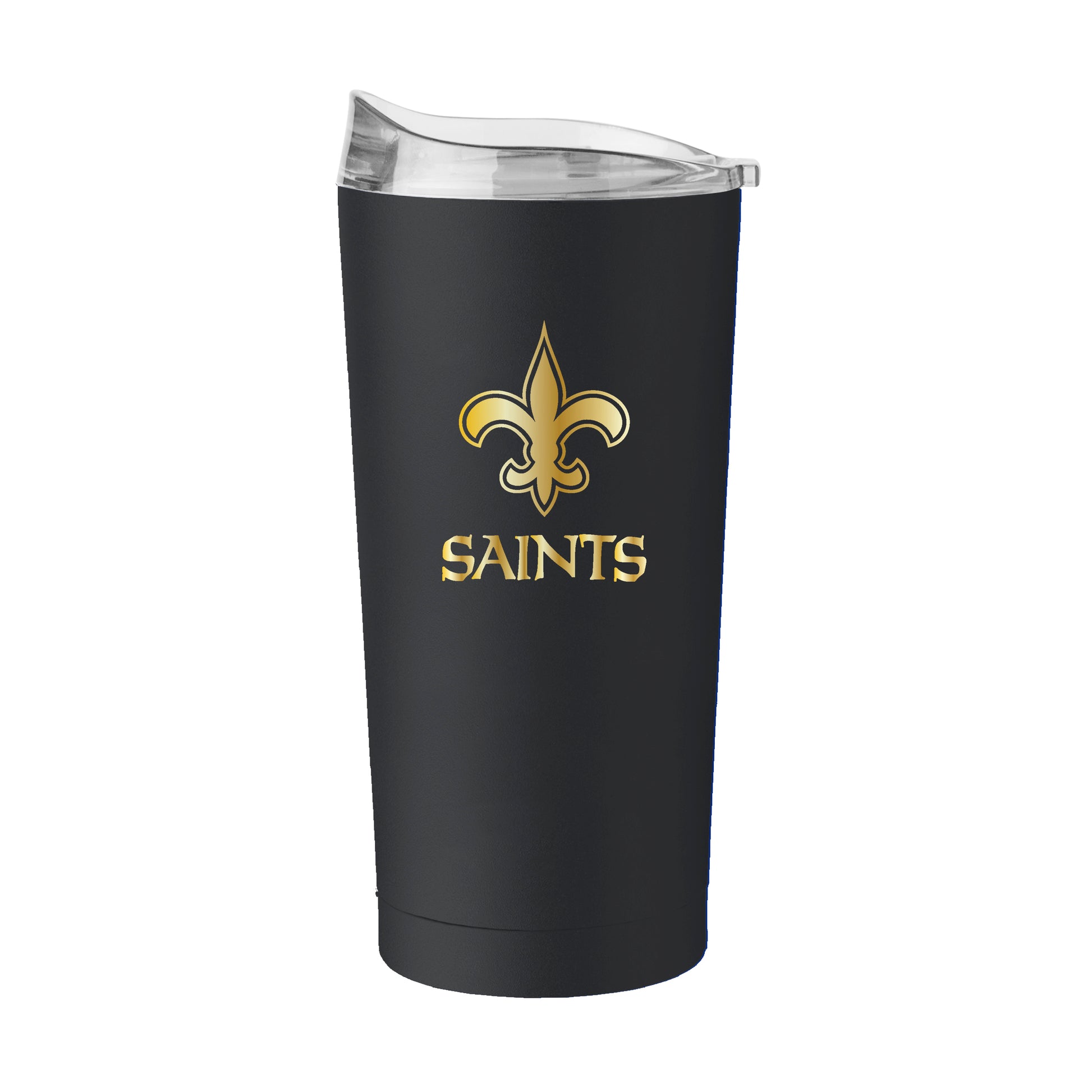 New Orleans Saints Black 20oz Foil Powder Coat Tumbler