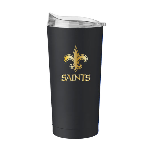 New Orleans Saints Black 20oz Foil Powder Coat Tumbler