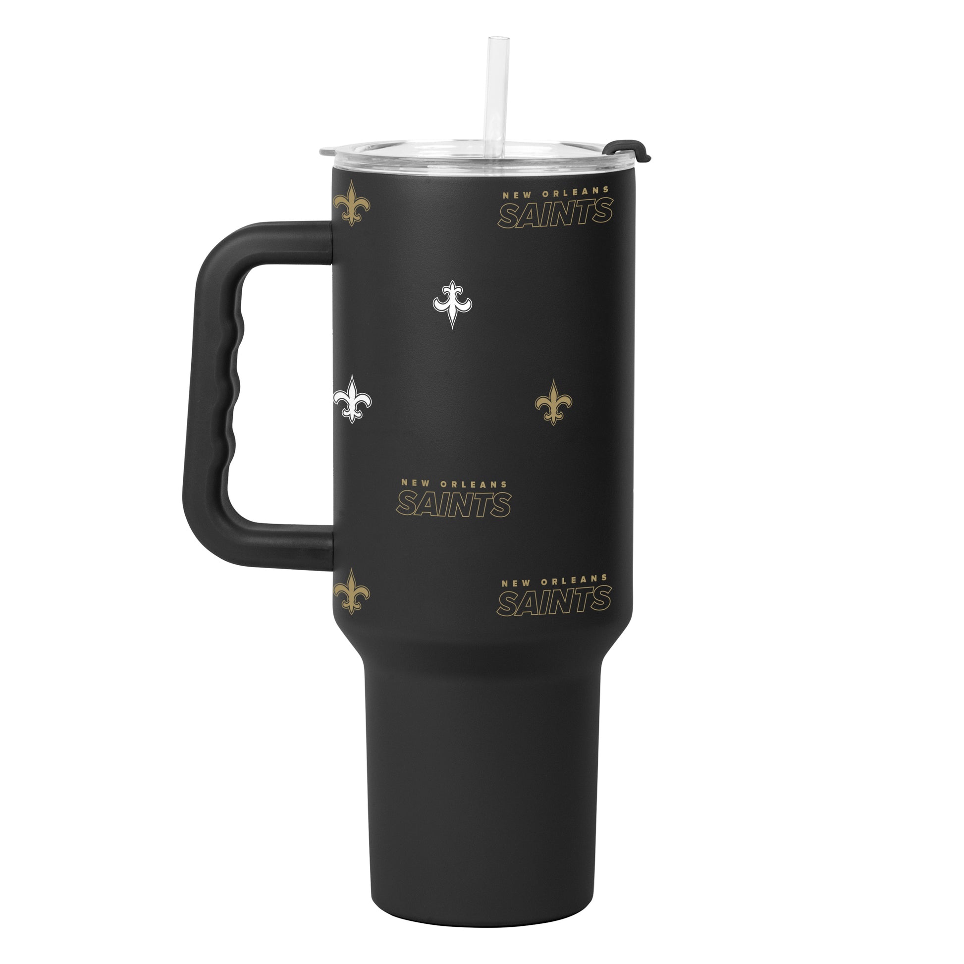 New Orleans Saints 40oz Step And Repeat Powder Coat Tumbler